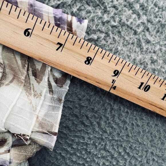 Alfred Dunner Women Top Small Petite White Purple Floral Ruffle Pullover Shirt - Picture 9 of 9